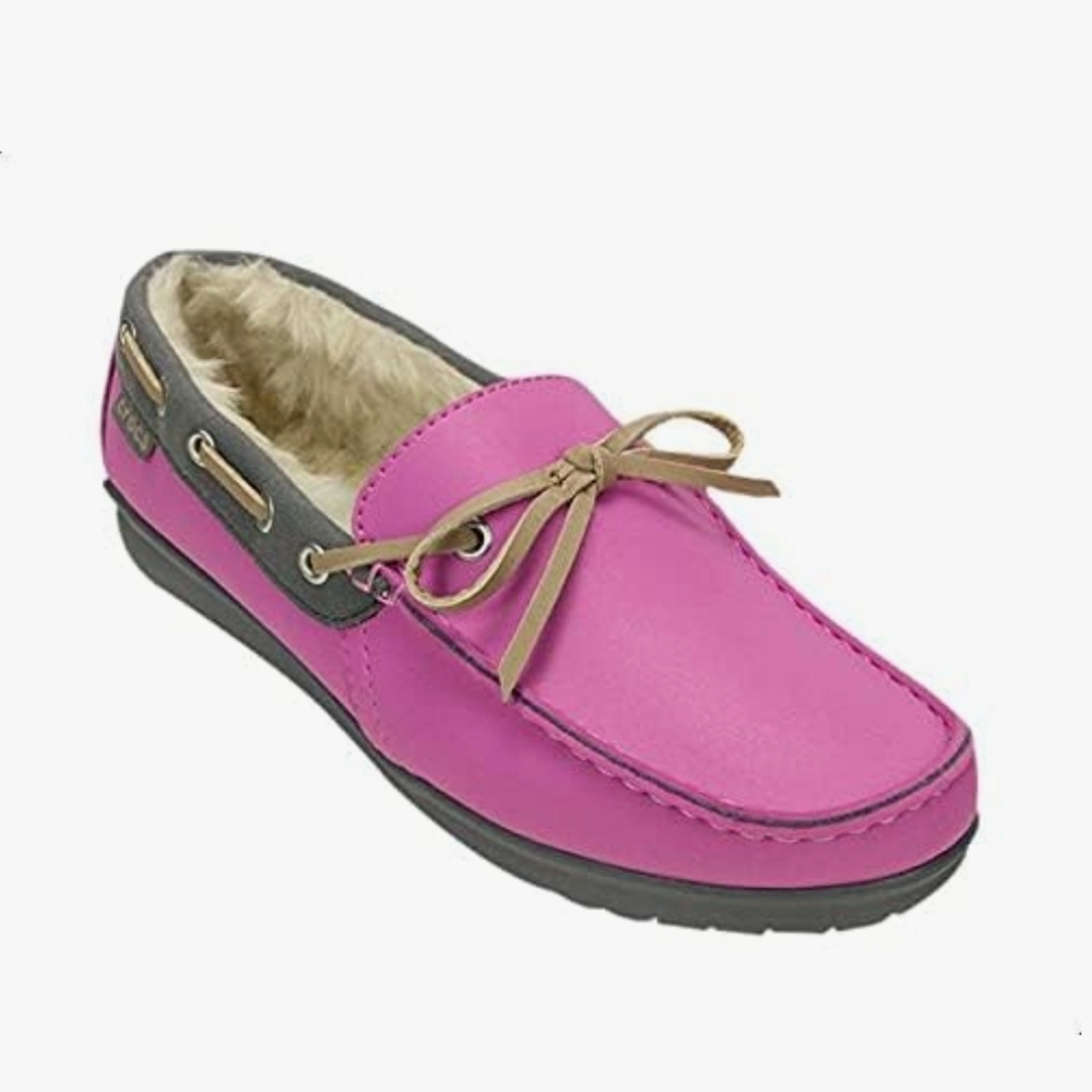 Crocs Wrap Colorlite Lined Loafers Wild Orchid/Charcoal